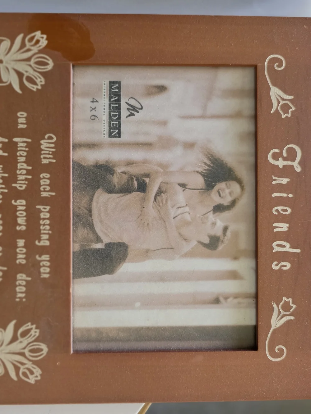 Malden Copper Brown 'Friends' Floral Photo Frame